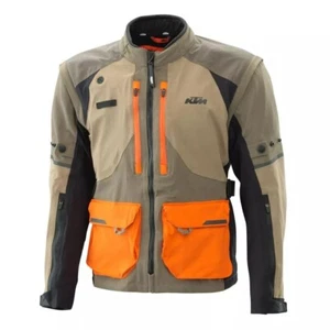 KTM Defender Tan Enduro Motorcycle Jacket for Men - Sizes Small to 3XL - Picture 1 of 2