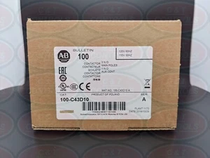 Allen Bradley 100-C43D10 100C43D10 CONTACTOR 43A 3P New In Box USA Stock - Picture 1 of 3