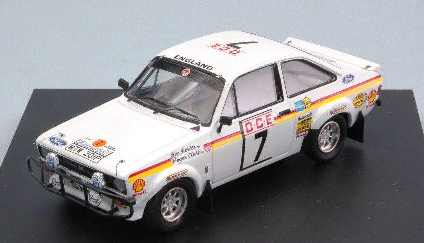 Modellino Auto Rally scala 1:43 Trofeu diecast FORD ESCORT MK II N.7 MAROC 76 - Immagine 1 di 1