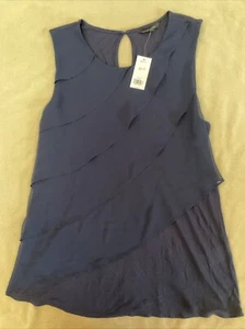 Blusa Banana Republic para mujer grande azul marino sin mangas nueva con etiquetas - Imagen 1 de 5