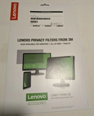 PRIVACY SCREEN - LENOVO PRIVACY FILTERS FROM 3M - NUOVO - Immagine 1 di 2