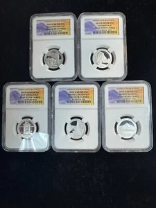 2010-S SILVER PROOF ATB NATIONAL PARK QUARTER 5-COIN SET, NGC PF69 ULTRA CAMEO - Picture 1 of 21