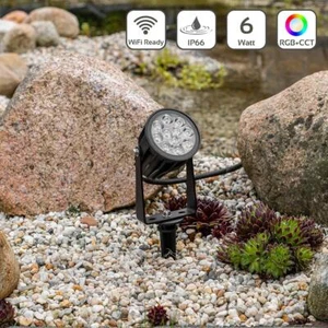 MiBOXER 6W RGB+CCT LED Gartenstrahler WiFi Gartenleuchte mit Erdspieß  FUTC04 - Bild 1 von 10