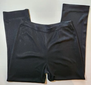 Pantalones de punto exclusivos Misook negros talla grande cintura elástica acrílico - Imagen 1 de 9
