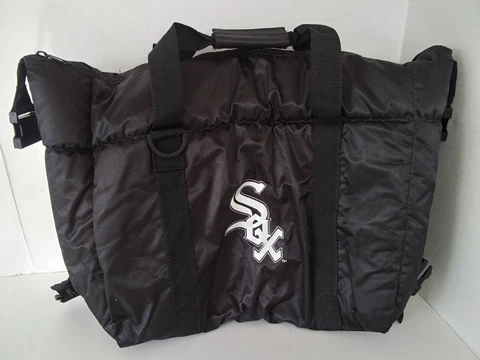 Chicago White Sox Insulated Cooler Tote Bag Large Black Embroidered Logo Cover