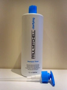 Paul Mitchell Shampoo Three Professional Size 1 Litre / 1000ml & Free Pump - Picture 1 of 1