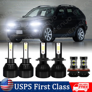 2x Bulbs H7 LED Bright 80W White 6000K Canbus Low Beam For BMW X5 E70 2007-2013