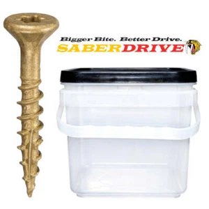 SaberDrive® Tan XL1500 Coated T-25 Star Drive Exterior Deck Screws - Picture 1 of 19