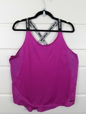 Womens Pink Nike Swoosh Dri Fit Tank Top Size XL