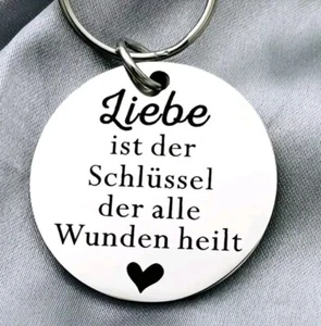 Schlüsselanhänger Liebe ist der Schlüssel, Partner, Valentinstag, Geschenk - Bild 1 von 4