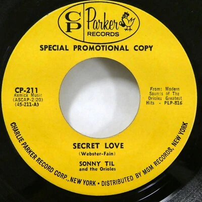 SONNY TIL 45 Secret Love / the Wobble CHARLIE PARKER doowop MINT-    Kz 912 - Image 1 of 2