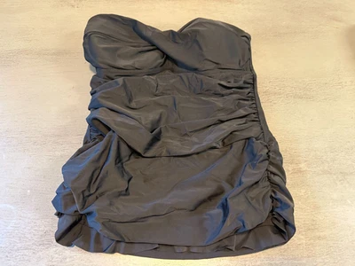 black strapless SHORE SHAPES swimsuit top tankini size 12 - Image 1 of 2