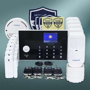 HOMSECUR Wireless&Wired 4G/GSM WIFI Burglar Alarm System+Multi-Languages Menu - Picture 1 of 10