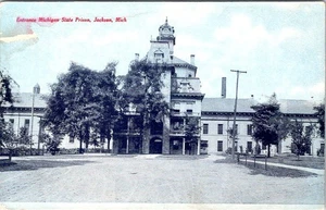 Michigan State Prison Entrance, JACKSON, Michigan Postcard - Tom Jones - Picture 1 of 2