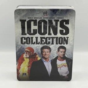 WWE Icons Collection Tin Box Set(8 Discs DVD)NEW RARE OOPHulk Hogan,Roddy Piper - Picture 1 of 5
