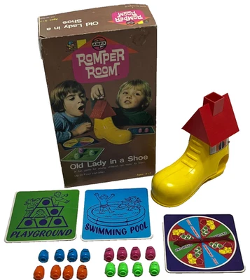 OLD LADY IN A SHOE : 1970's Romper Room Vintage Game - By Airfix  In Vgc For Age - Image 1 of 4