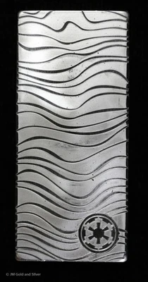 2021 Niue Beskar Bar Star Wars Mandalorian $2 1 oz Silver BU Protective Sleeve - Image 1 of 4