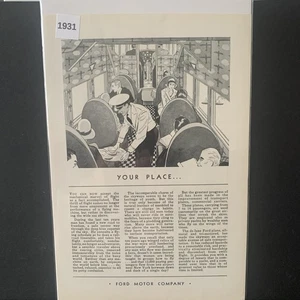 Vintage 1931 Ford Motor Company Your Place Ad Advertisement - Picture 1 of 1