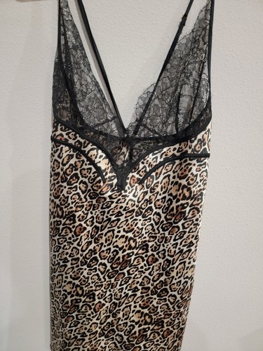 UNDERCOVER Abito Victoria Secret Leopardato Slip Donna L Grande Lingerie Pizzo Y2K Raso Feel