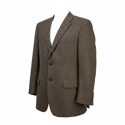 Blazer Haspel Lana de Cordero Pata de Gallo Marrón Talla 46R Tweed Chaqueta Abrigo Deportivo Foto 1 de 4