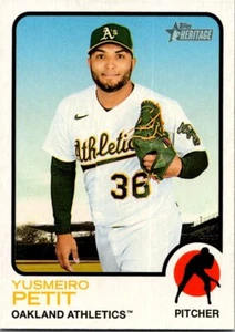 2022Topps Heritage#466Yusmeiro PetitOakland Athletics - Picture 1 of 2