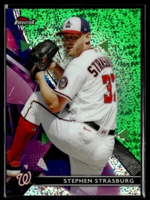2021 Finest Green Speckle Stephen Strasburg /125 Washington Nationals #51 - Image 1 of 2
