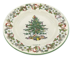 Spode Árbol de Navidad 2004 Plato Coleccionista Anual Flores con Cinta Nuevo con Etiquetas - Imagen 1 de 2