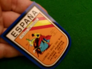 Espana Spain Plaza de Toros bull fight crest shape sticker  3" x 2.5" 1980's E56 - Picture 1 of 2