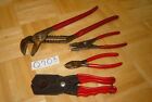 SNAP- ON & BLUE-POINT TOOLS 4 PIECE HOSE, DIAGONAL, CLAMP, ADJUSTABLE PLIERS