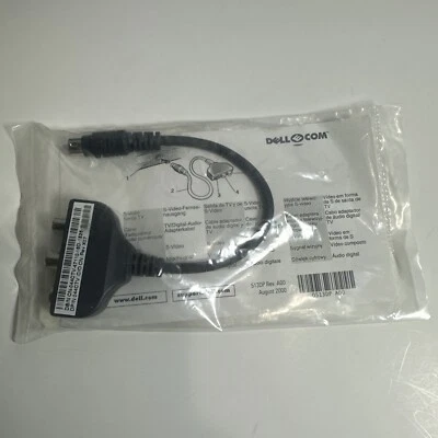 Sealed in package! Genuine Dell 044CTV Laptop S-Video Composite TV-Out Cable D3 - Image 1 of 3