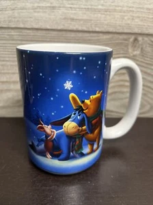Disney Winnie The Pooh Coffee Mug Piglet Eyore Christmas Coffee Mug Snowflake ❄️ - Picture 1 of 6