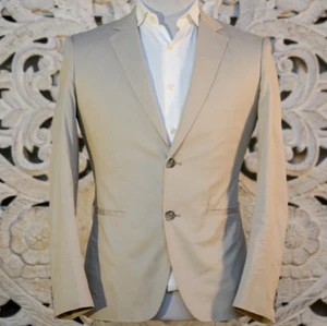 Theory Beige Cream Blazer 36R Cotton Blend Elegant Classic Men's Jacket - Picture 1 of 13