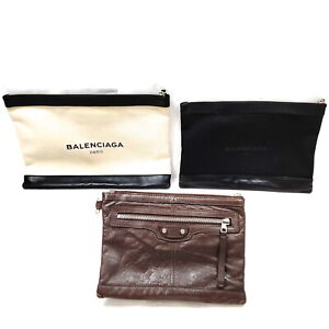 Balenciaga Clutch Bag  Clutch 3 set Browns Canvas 1018543