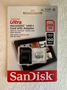 Carte Micro SD Ultra SanDisk 256 Go Classe 10 Mémoire TF - Autre 32 Go 64 Go 128 Go - Photo 1 sur 3