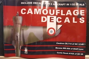 Camice e decalcomanie Caudron 714, Morane 406, Hawk H75A DECALCOMANIE E LIBRO in scala 1/32 - Foto 1 di 10