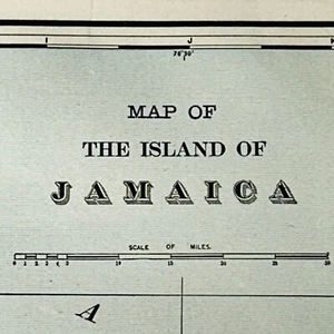 "Antiguo mapa de Jamaica 1901 Kingston Portmore Montego Bay original 11"" X 14""" - Imagen 1 de 8