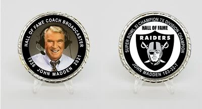 Tribute Coins John Madden Oakland Raiders Super Bowl Champion Tribute Coin Set