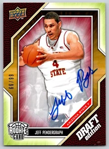 Jeff Pendergraph 2009-10 Upper Deck Draft Edition Green #45 Rookie RC Auto /99 - Picture 1 of 2