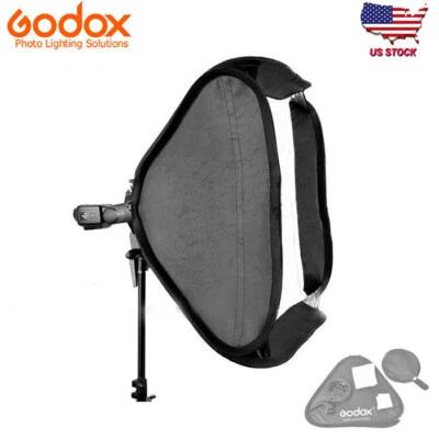 Godox S-Type Bracket Holder Bowens Mount With 60x60cm Speedlite Foldable Softbox - Image 1 of 4