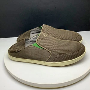 OluKai Shoes Mens 13 Nohea Mesh Slip On Loafers Mustang Lime 10188-13AP - Picture 1 of 10