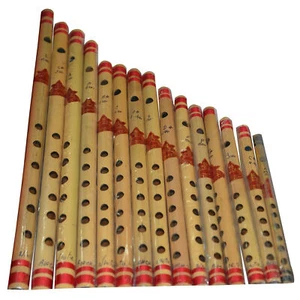 Flauta de bambú de madera hecha a mano hermoso conjunto de instrumentos... - Imagen 1 de 4