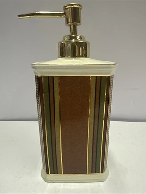 Croscill Home Soap Dispenser Green, Brown, Cream, Gold    T7 - Image 1 of 4
