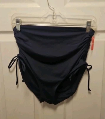 Pantalones cortos de natación Spanx Sunkissed azul marino tiro alto con corbatas laterales talla L nuevos con etiquetas 💟 Foto 1 de 4