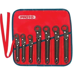 7 Piece Ratcheting Flare Nut Wrench Set - 12 Point - Picture 1 of 1