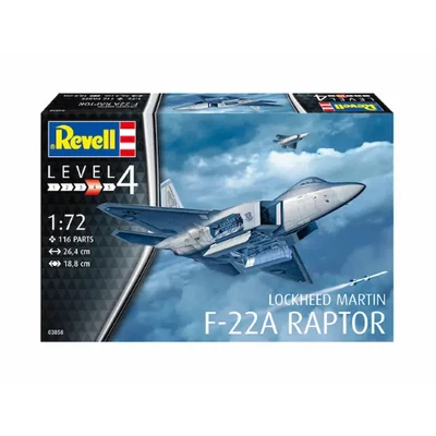 LOCKHEED MARTIN F-22A RAPTOR KIT 1:48 Revell Kit Aerei Modellino Nuovo - Immagine 1 di 4