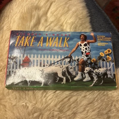 Richard Simmons Vintage 1990 Take a Walk Fitness Program Cassette Box Set Manual Foto 1 de 4