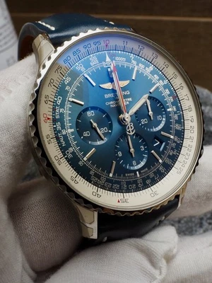 Breitling Navitimer 46 Limited Fabricante Azul 99.99% Nuevo en Caja Ab012721 ¡Envuelto! Foto 1 de 4