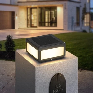 Luces de poste solar, luz de pilar de 11,8" para exteriores, postes de valla de lámpara de columna moderna... - Imagen 1 de 9