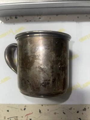 Taza Gorham de plata de ley 7956 con monograma 4 OZ Foto 1 de 4