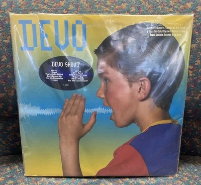 Devo - Shout - 1984 US 1st Press Promo Album (EX) HYPE Sticker / IN Shrink! - Image 1 of 4